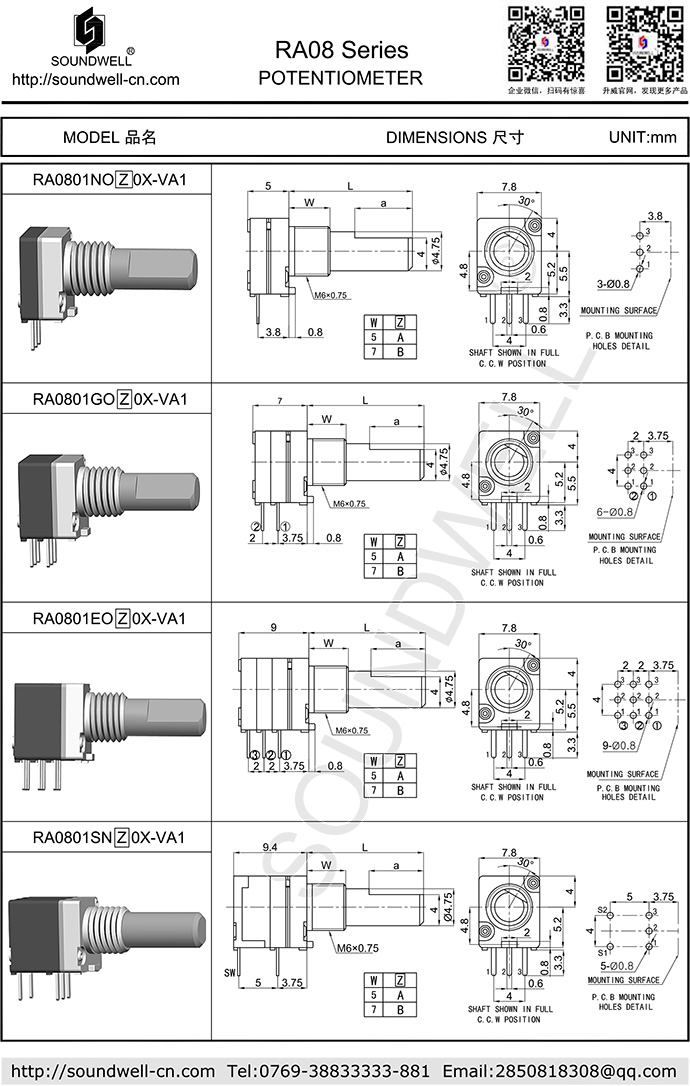 RA08可調(diào)電位器